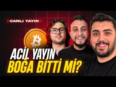 BOĞA BİTTİ Mİ? | BİTCOİN DÜŞÜYOR ACİL YAYIN!
