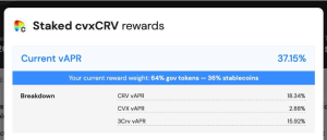 Convex Finance Rewards APR