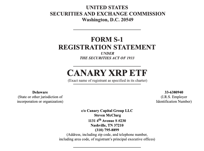 Canary XRP ETF'si yatırımcılara XRP'ye maruz kalma olanağı sağlayacak. Kaynak: SEC