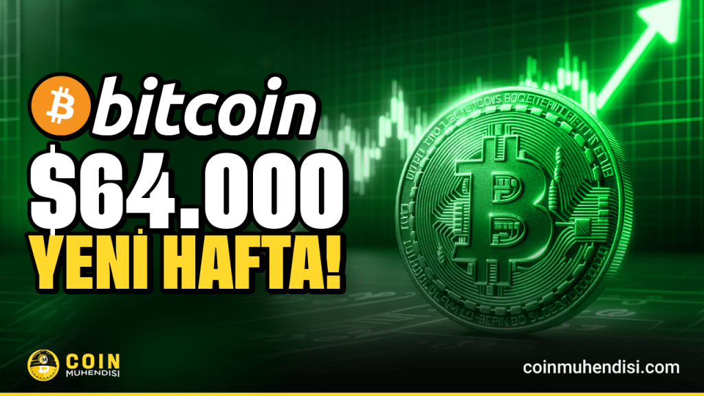 Bitcoin (BTC) Yeni Haftaya Yükselişle Başladı! Fiyat 64.000 Dolar Seviyesine Dayandı!