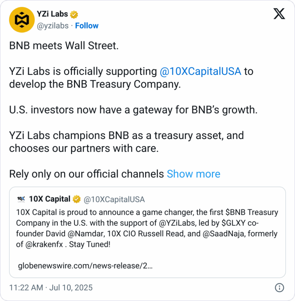 bnb, cz, binance