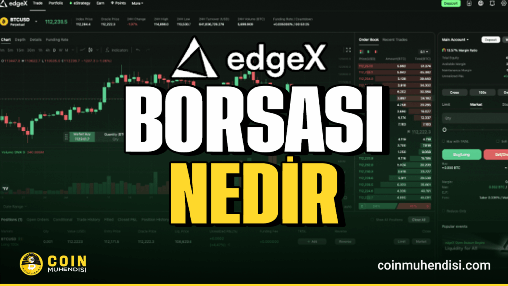 EdgeX platformu kullanıcı arayüzü, merkeziyetsiz ticaret