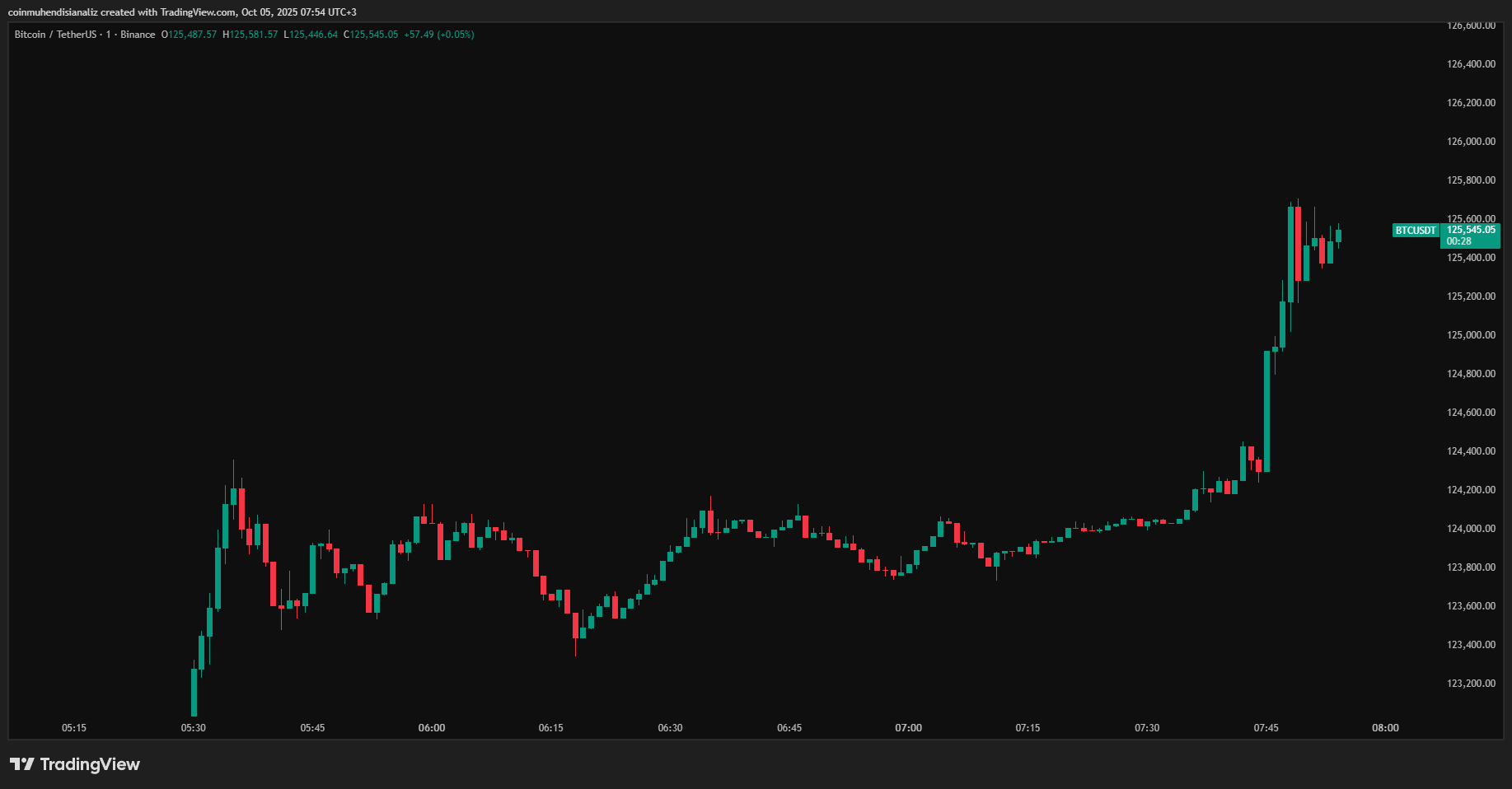 Bitcoin fiyat grafiği