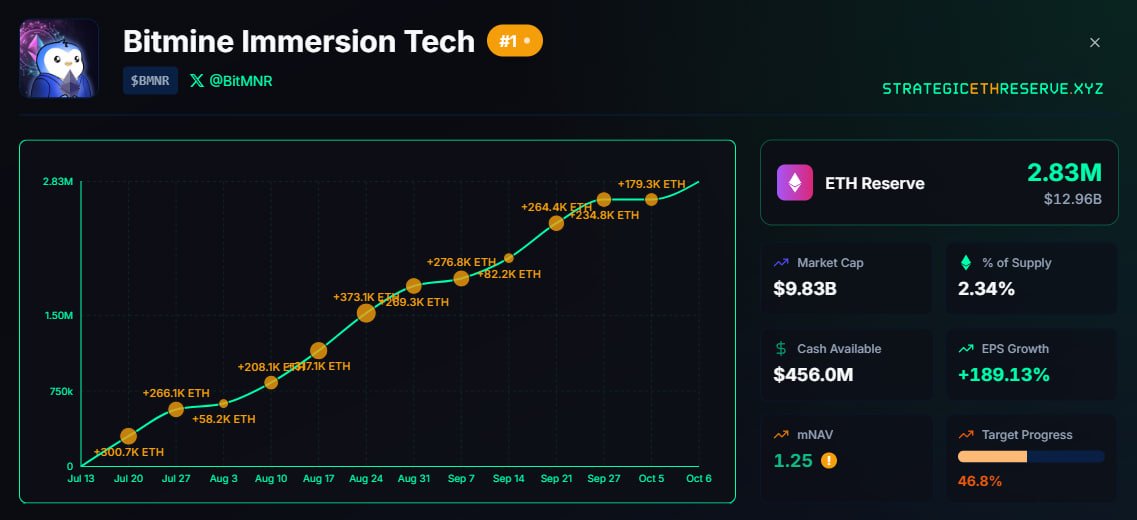 Bitmine ethereum portföyü