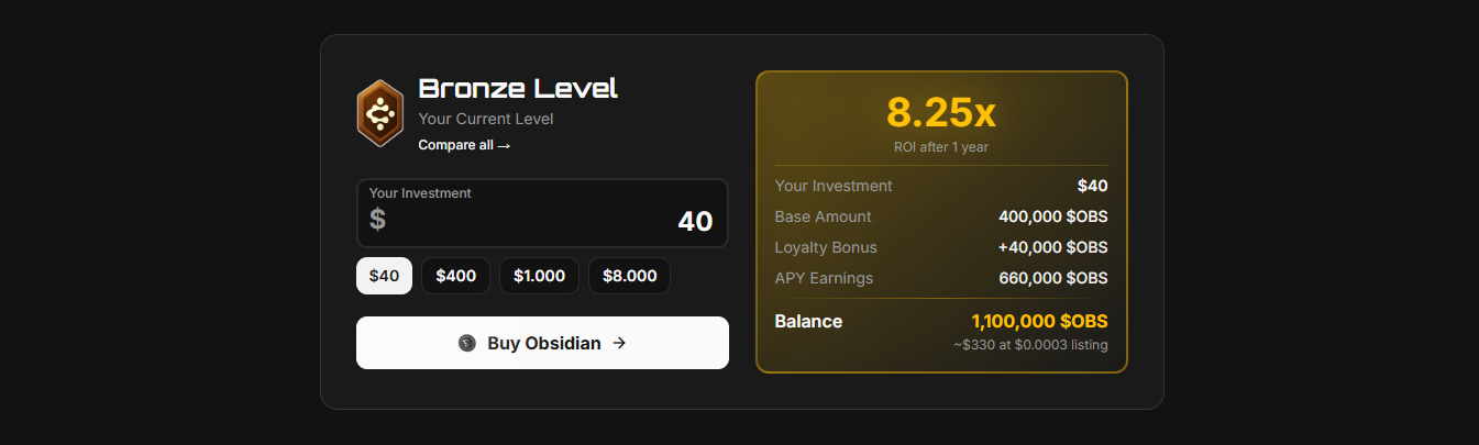 crypto dapp (OBS) loyalty