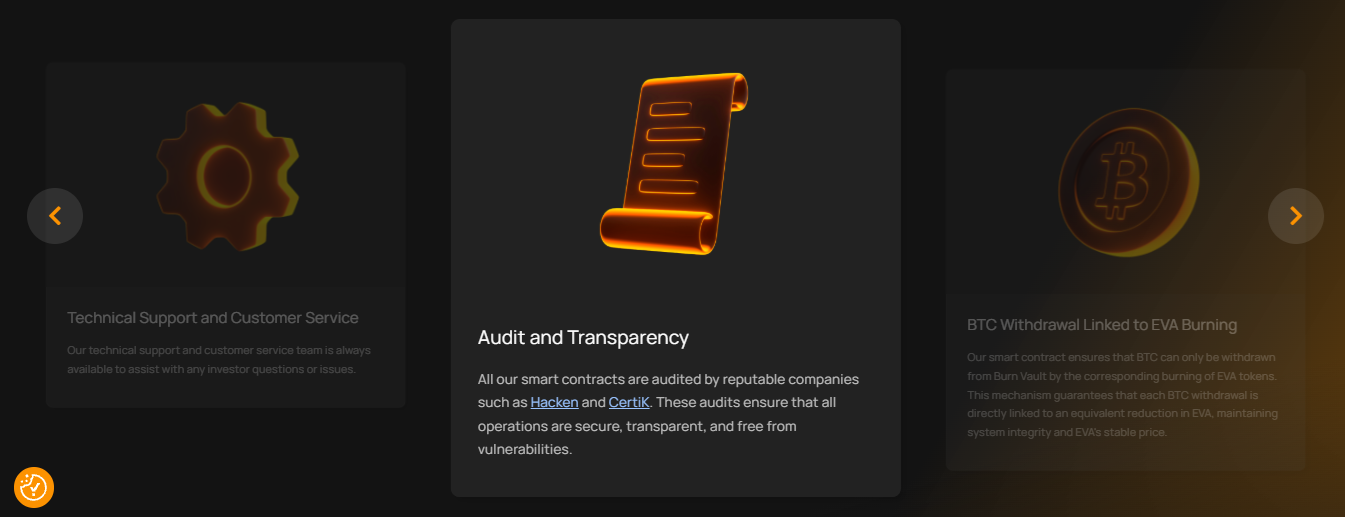 EverValue Coin (EVA) güvenlik