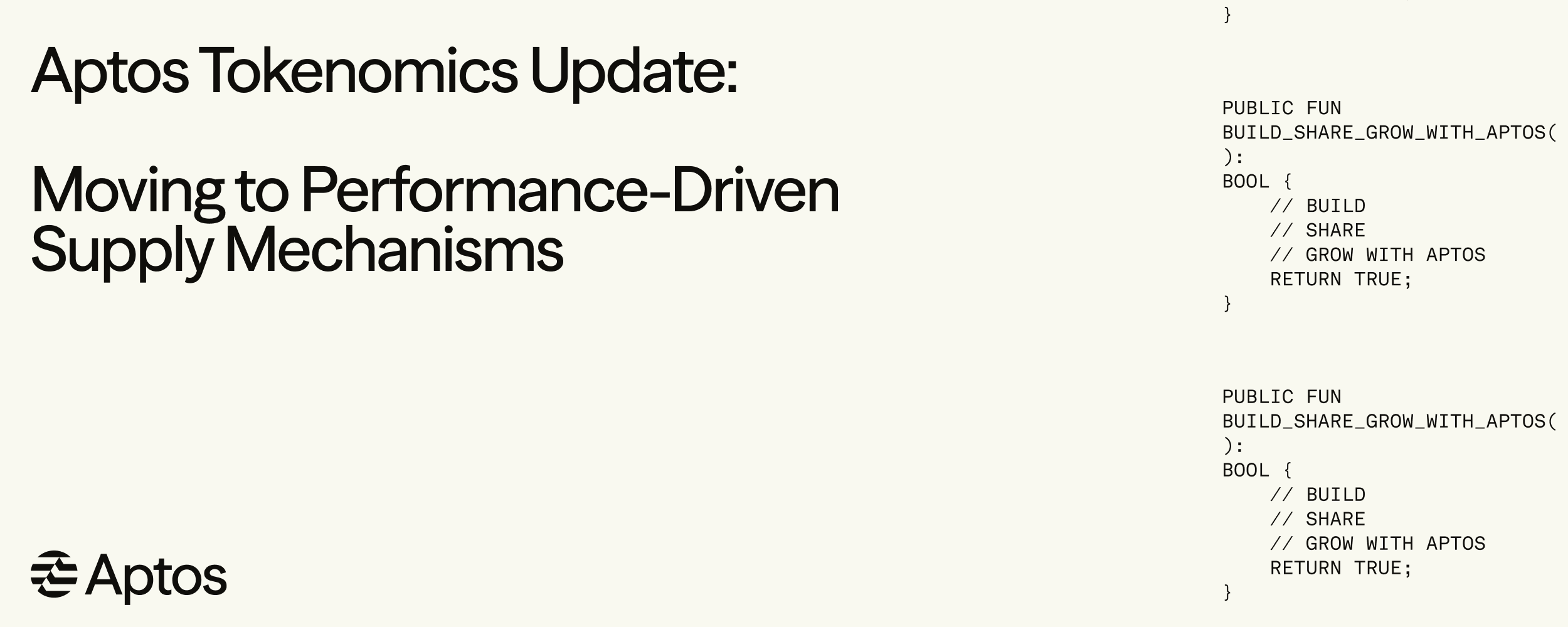 aptos (APT) tokenomics