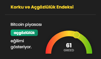 bitcoin korku ve açlık