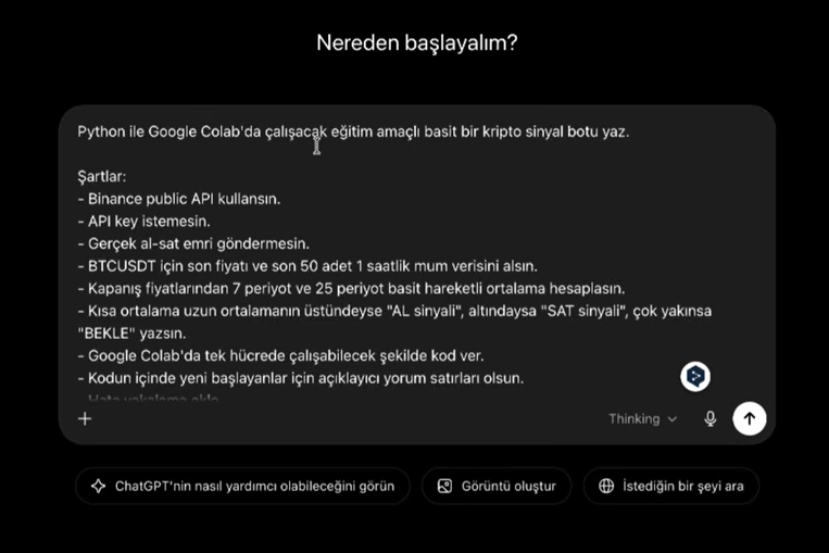 yapay zeka botu