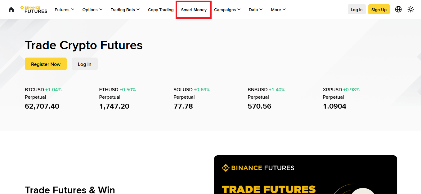 binance smart money giriş