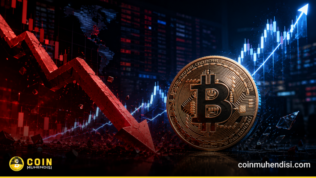 Bitcoin yükselişine karşı açılan yüksek kaldıraçlı short pozisyonunu temsil eden görsel.